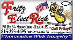 Fritz ElectRick logo: Innovation With Integrity, Call Fritzy!